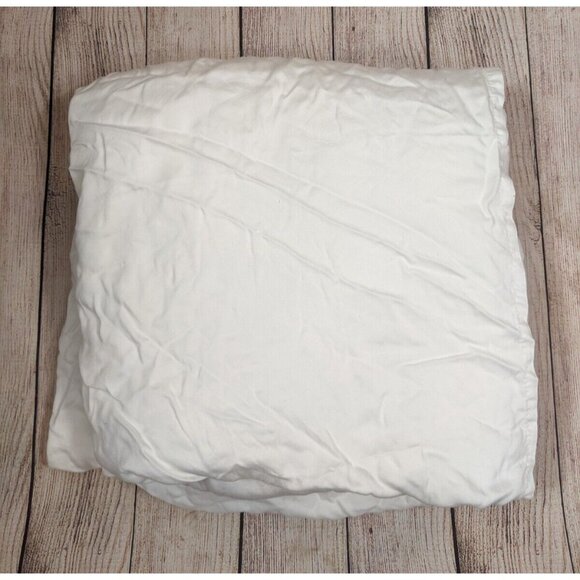 Pottery Barn Bedding Tencel Lyocell Flat Sheet White QUEEN SIZE